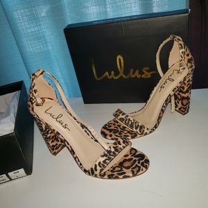 Gorgeous Lulu's Leopard Taylor Heels Size 8
